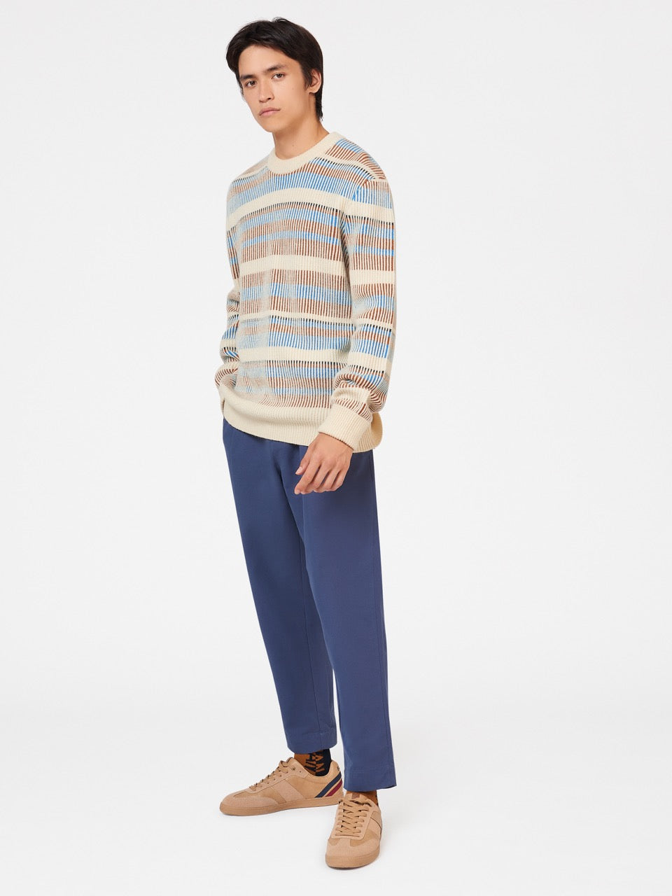 Knitwear Ben Sherman B by Ben Sherman Stripe Blanche | EEF-86711927